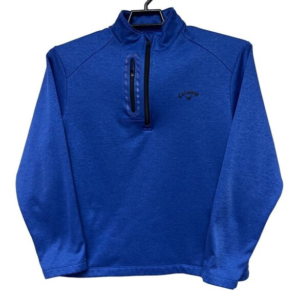 Callaway Blue 1/4 Zip Pull Over Long Sleeve Golf Jacket Men's Size Medium - Picture 1 of 7
